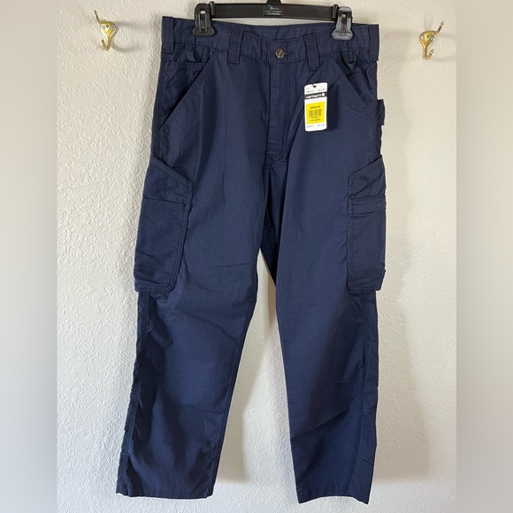 Carhartt Pants Nwt Carhartt Mens 32x3 Navy Ripstop Loose Fit